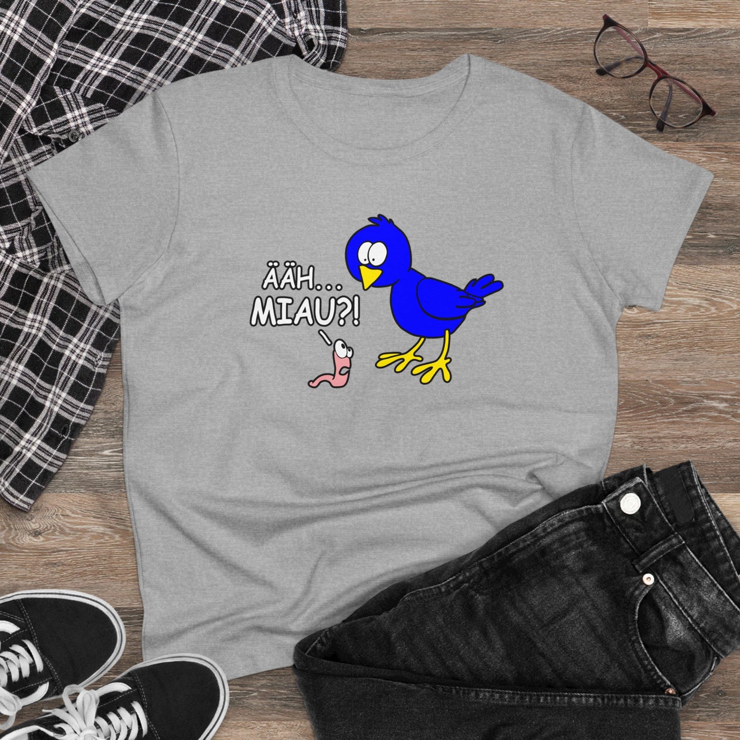 Damen T-Shirt Ääh Miau