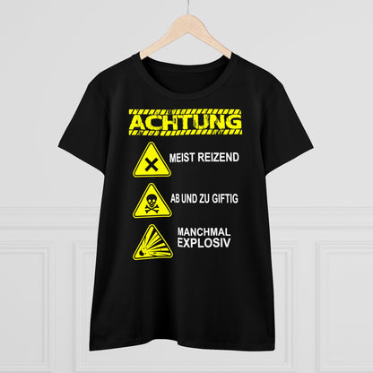 Damen T-Shirt Achtung