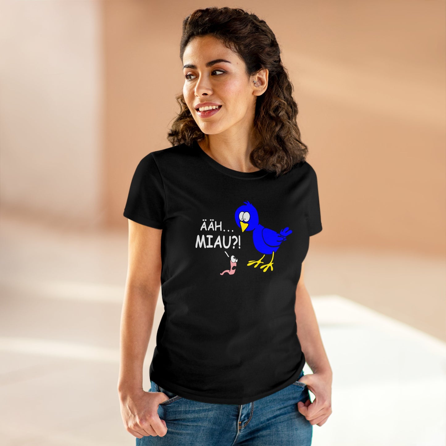 Damen T-Shirt Ääh Miau