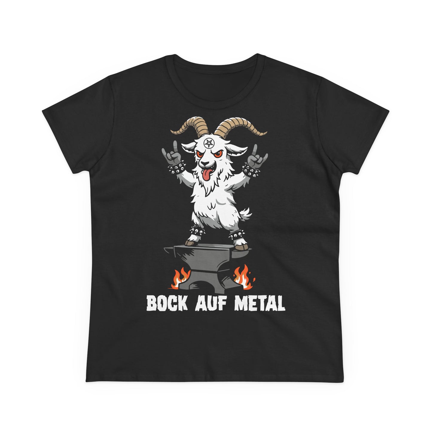 Damen T-Shirt Bock auf Metal