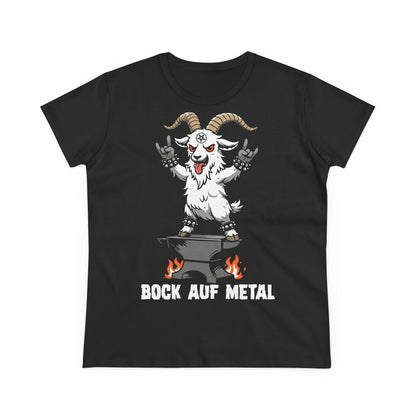 Damen T-Shirt Bock auf Metal