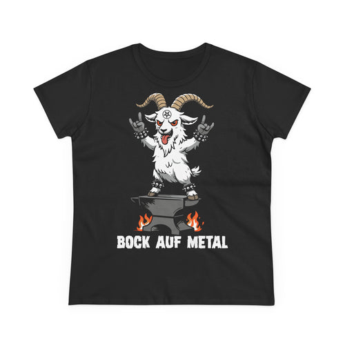 Damen T-Shirt Bock auf Metal