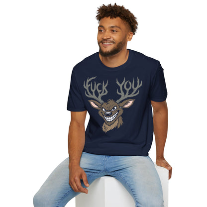 T-Shirt (bis 5XL) Hirsch Fuck you