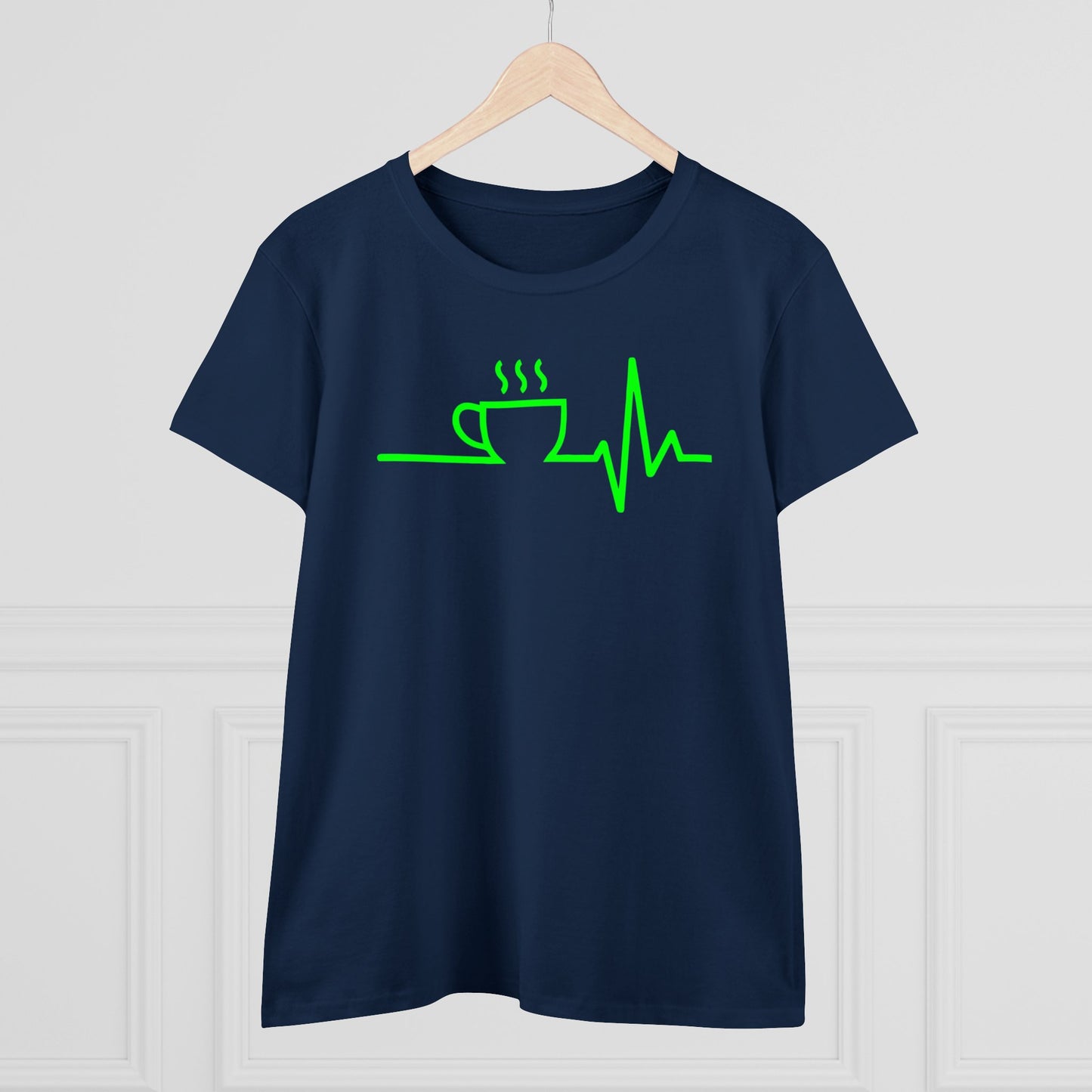 Damen T-Shirt Kaffee EKG