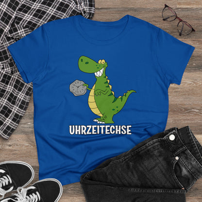 Damen T-Shirt Uhrzeitechse