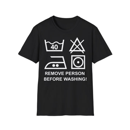 T-Shirt Remove Person before washing