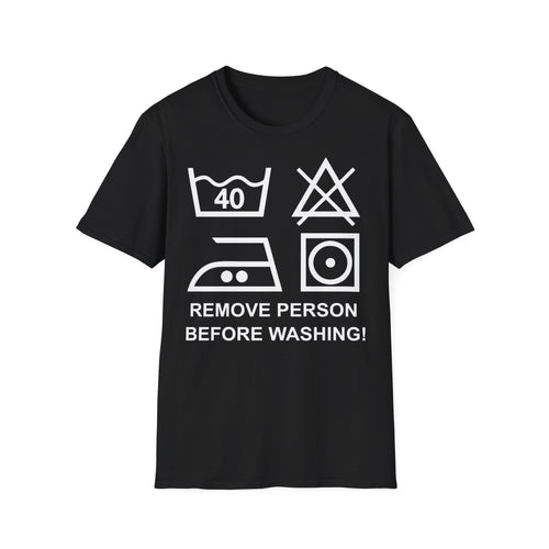 T-Shirt Remove Person before washing