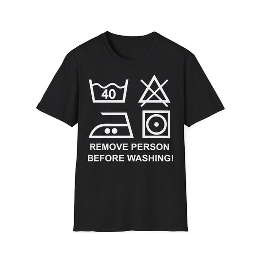 T-Shirt Remove Person before washing