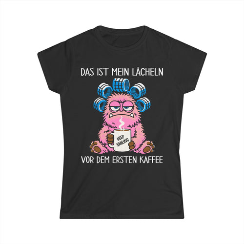 Damen T-Shirt Mein Lächeln vor dem ersten Kaffee