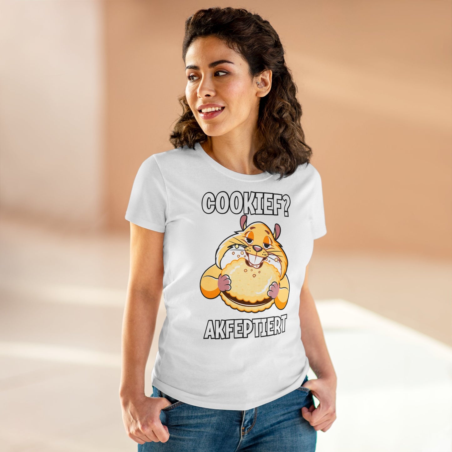 Damen T-Shirt Cookief akfeptiert