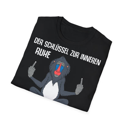 T-Shirt (bis 5XL) Der Schlüssel zur inneren Ruhe ist der Mittelfinger