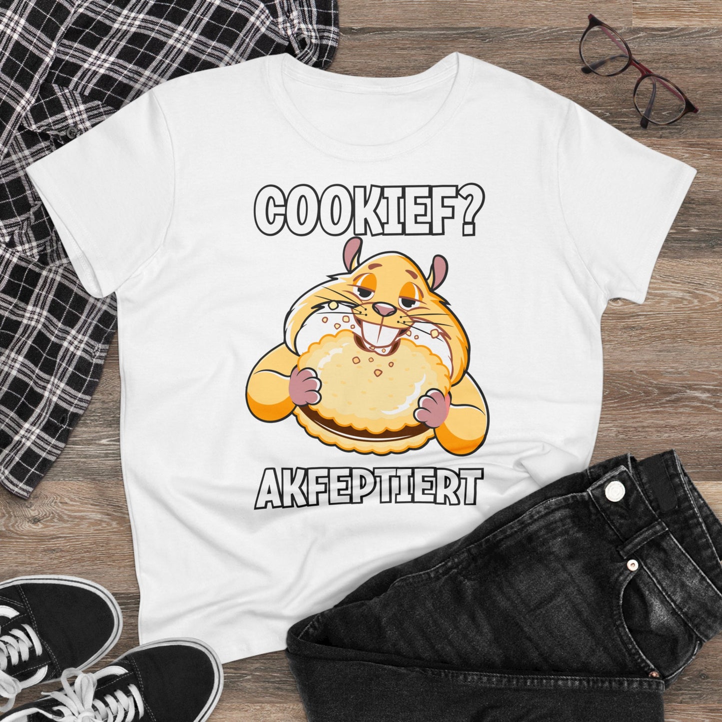 Damen T-Shirt Cookief akfeptiert