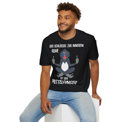 T-Shirt (bis 5XL) Der Schlüssel zur inneren Ruhe ist der Mittelfinger