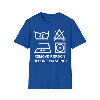 T-Shirt Remove Person before washing