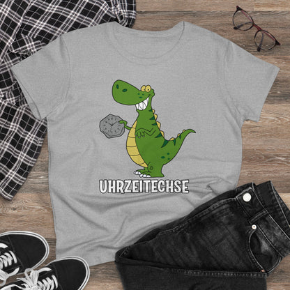Damen T-Shirt Uhrzeitechse