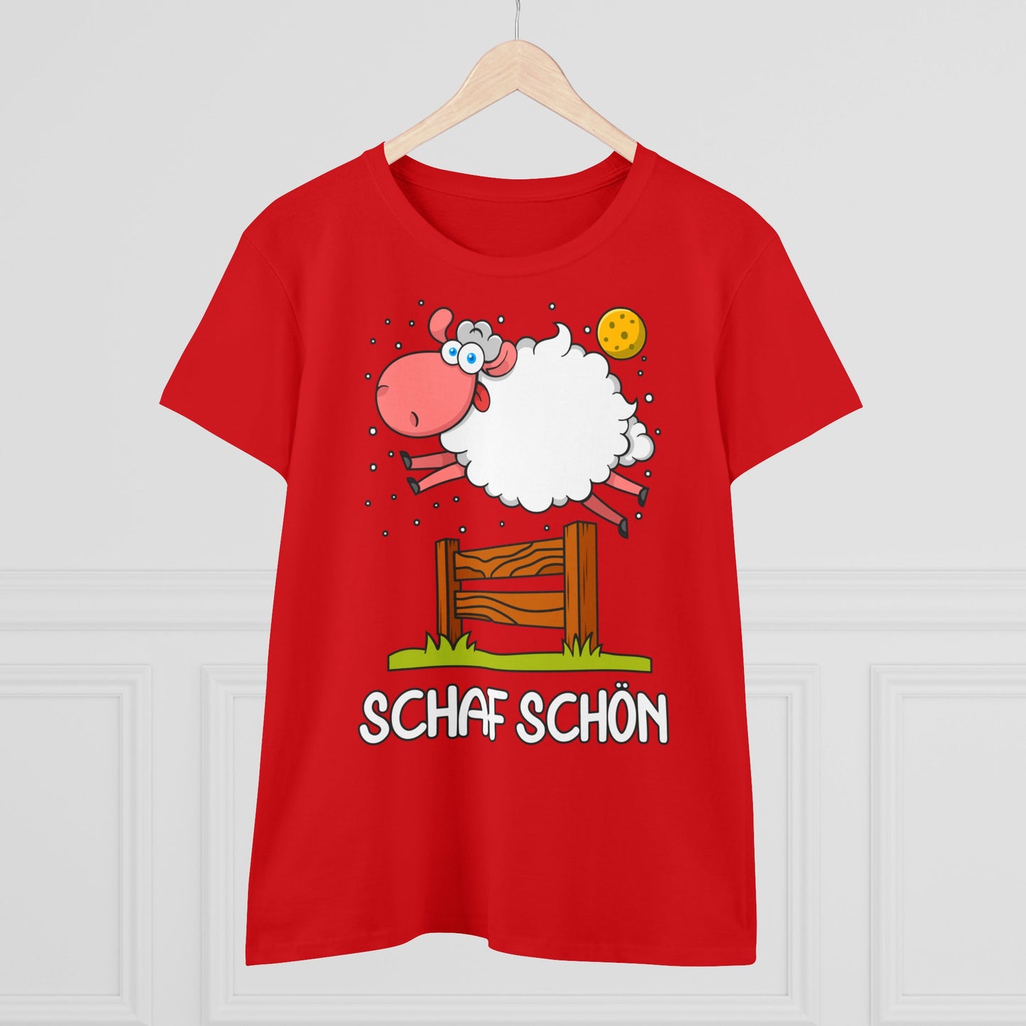 Damen T-Shirt Schaf schön