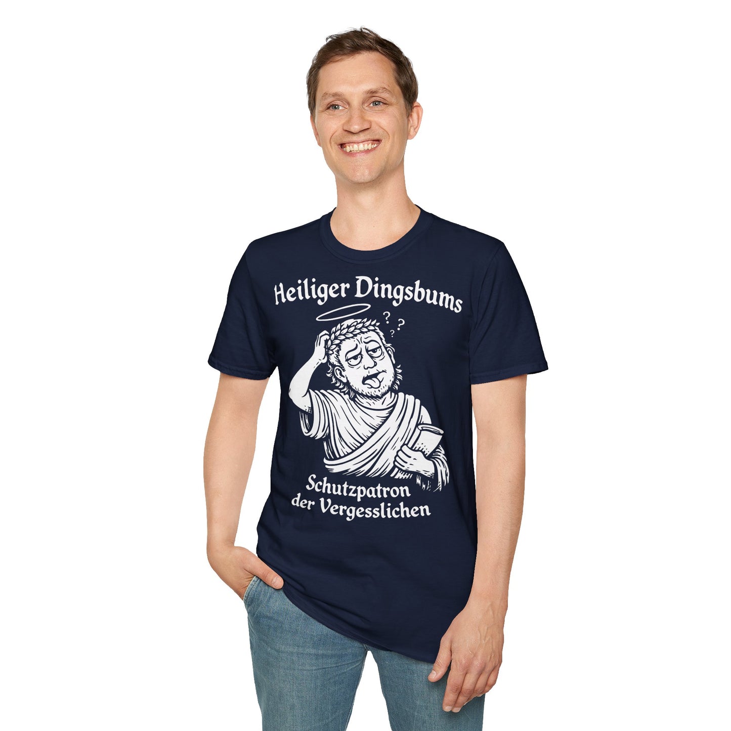 T-Shirt (bis 5XL) Heiliger Dingsbums Schutzpatron der Vergesslichen