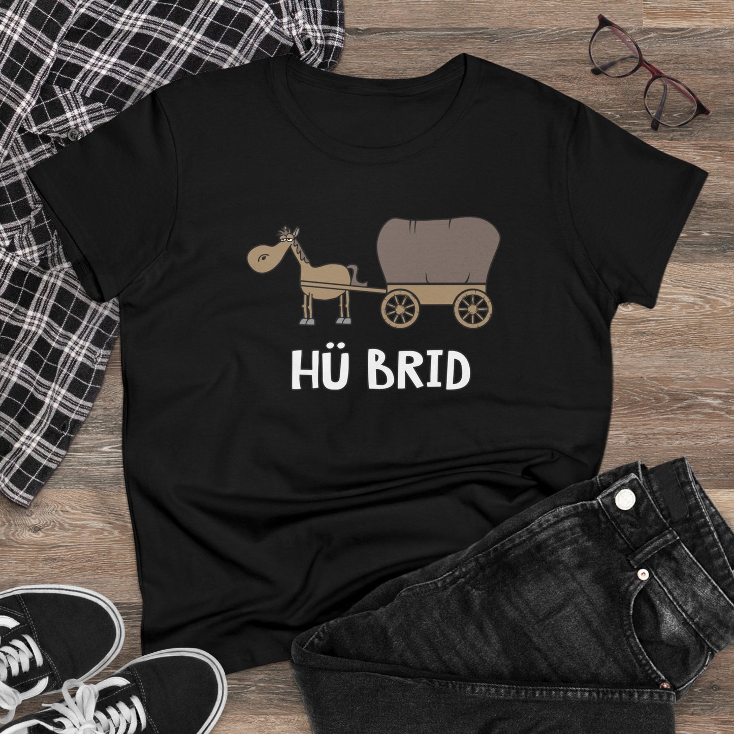 Damen T-Shirt Hü Brid