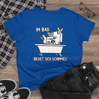 Damen T-Shirt Im Bad bildet sich Schimmel