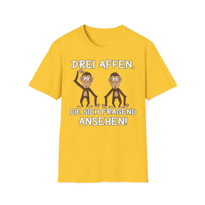 T-Shirt Drei Affen die sich fragend ansehen