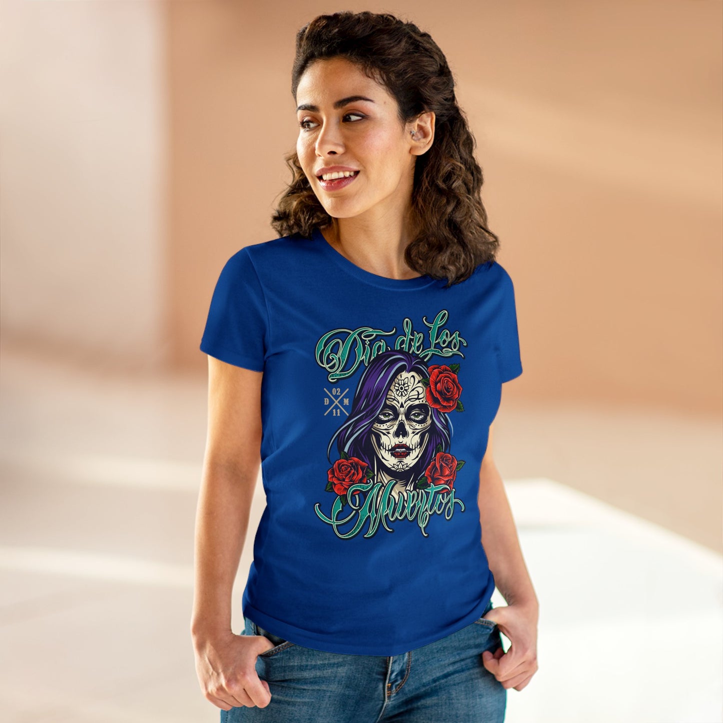 Damen T-Shirt Dia de Los Muertos