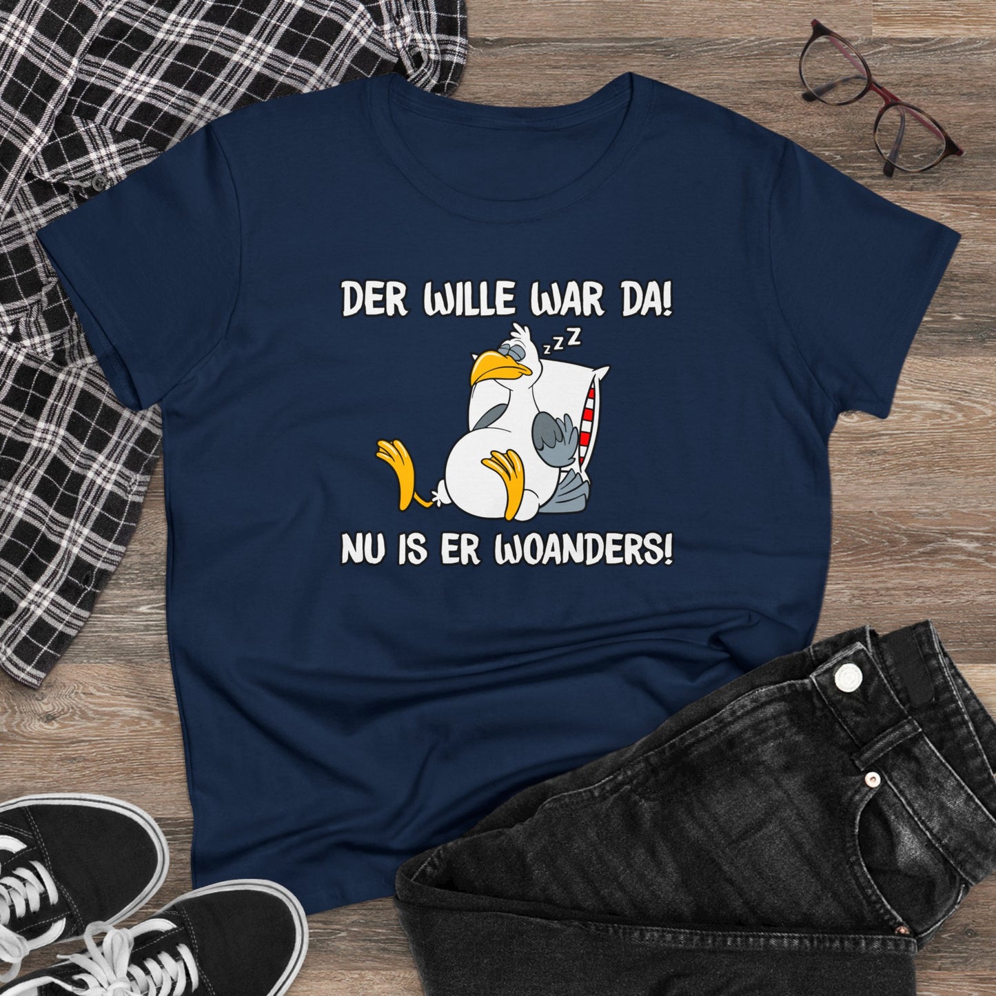Damen T-Shirt Der Wille war da