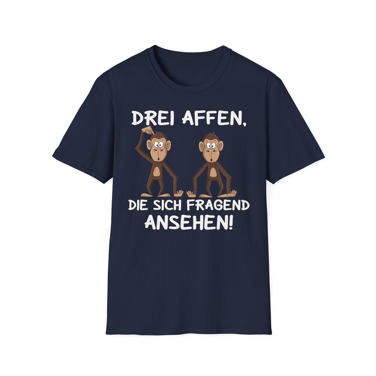 T-Shirt Drei Affen die sich fragend ansehen