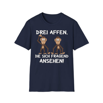 T-Shirt Drei Affen die sich fragend ansehen