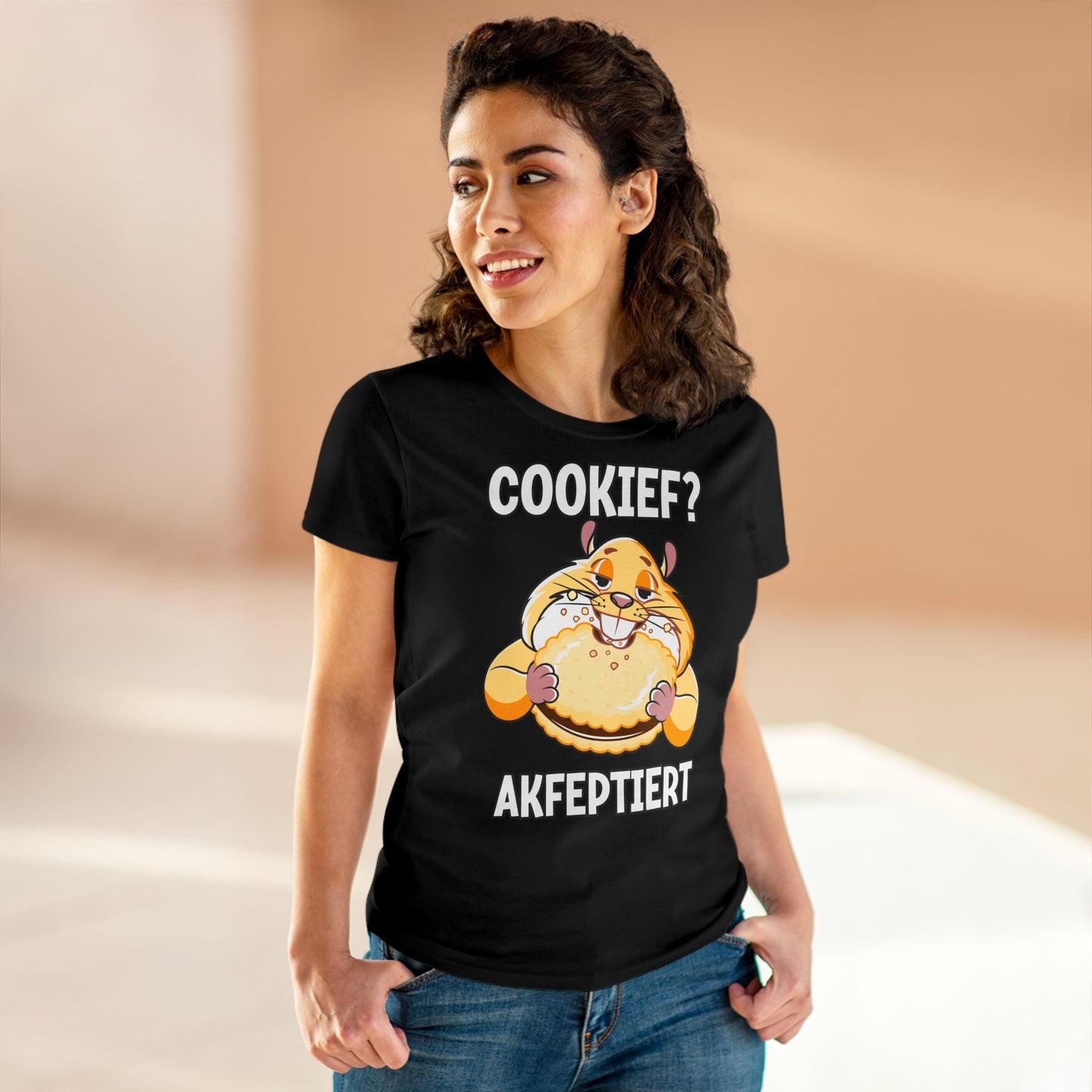 Damen T-Shirt Cookief akfeptiert