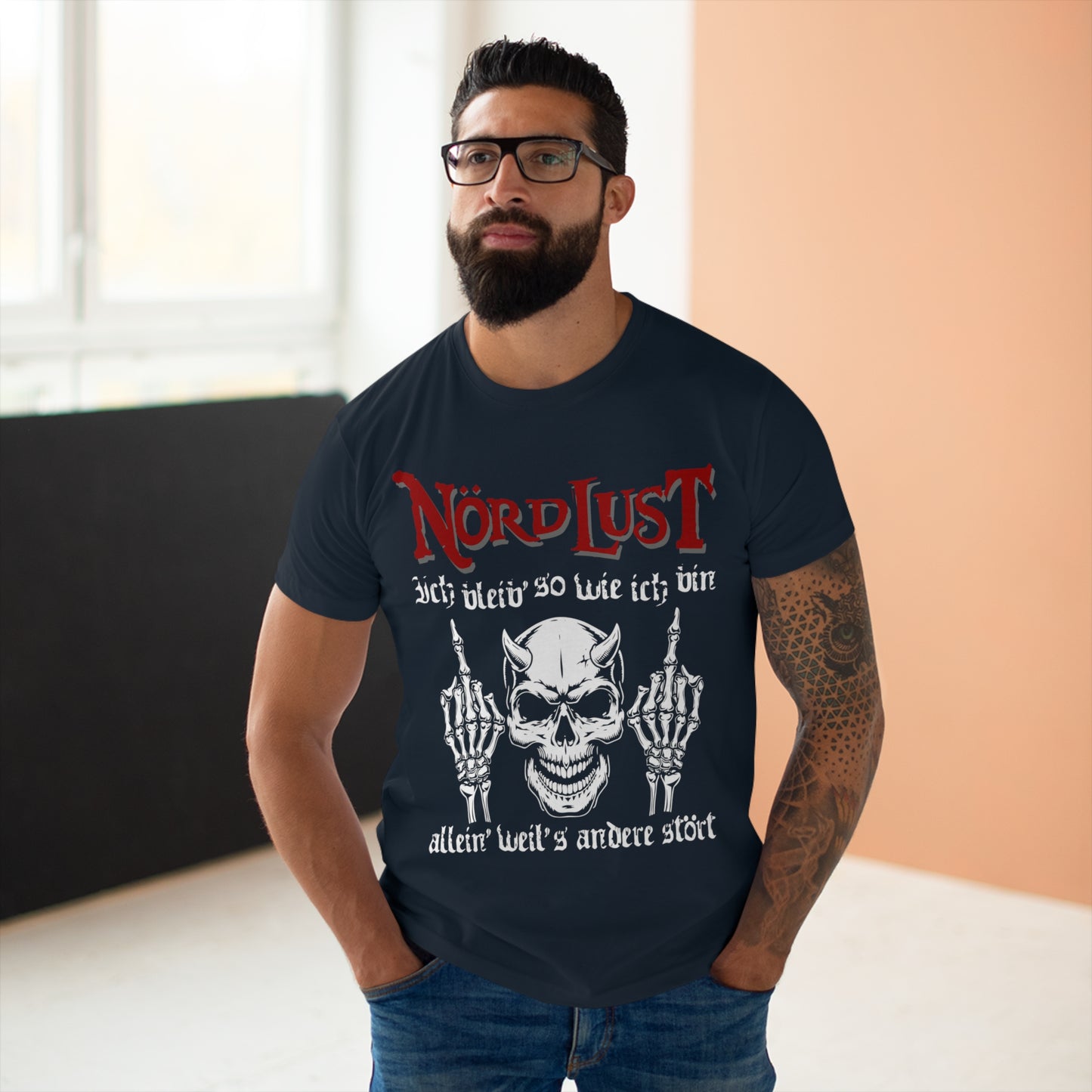 T-Shirt (bis 5XL) NördLust Ich bleib' so wie ich bin