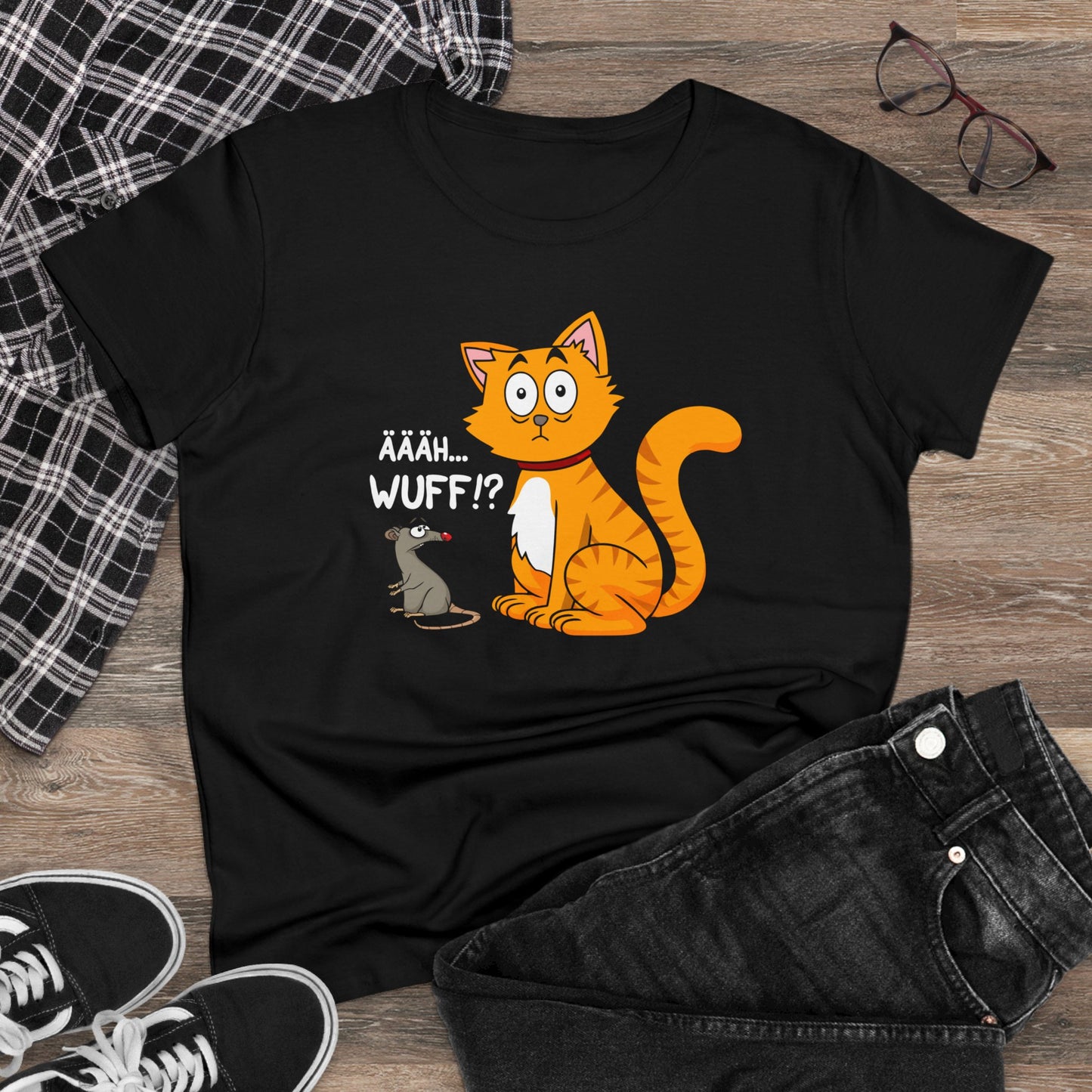 Damen T-Shirt Ääh Wuff