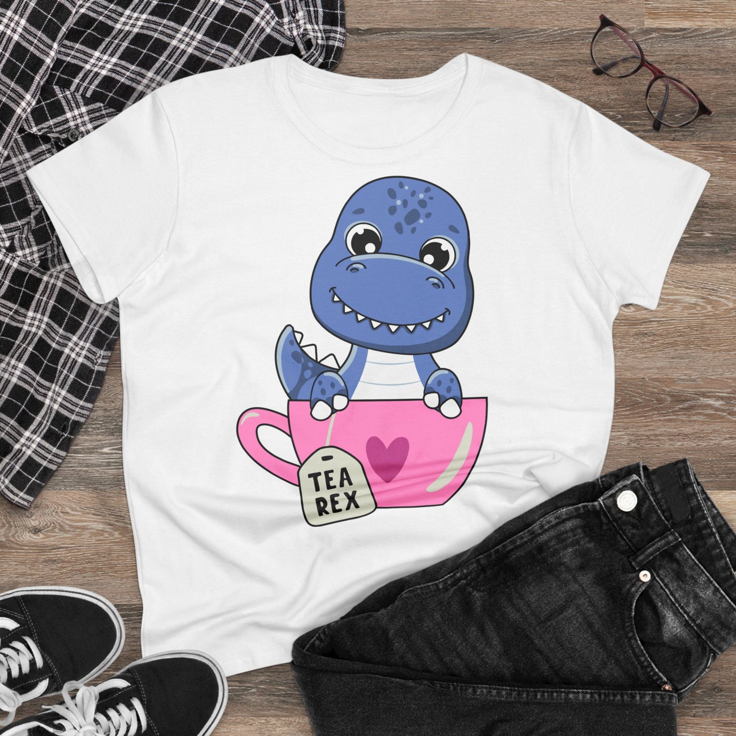 Damen T-Shirt Tea Rex