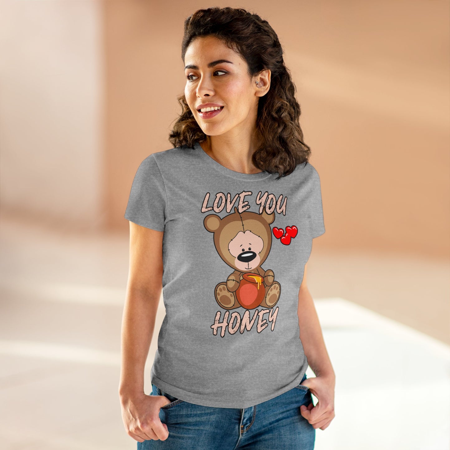 Damen T-Shirt Love you Honey