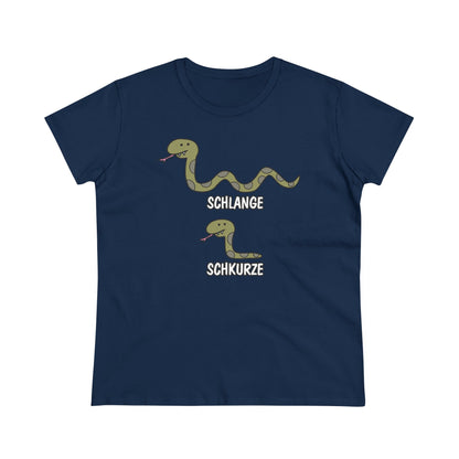 Damen T-Shirt Schlange Schkurze