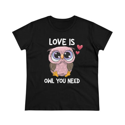 Damen T-Shirt Love is Owl you need