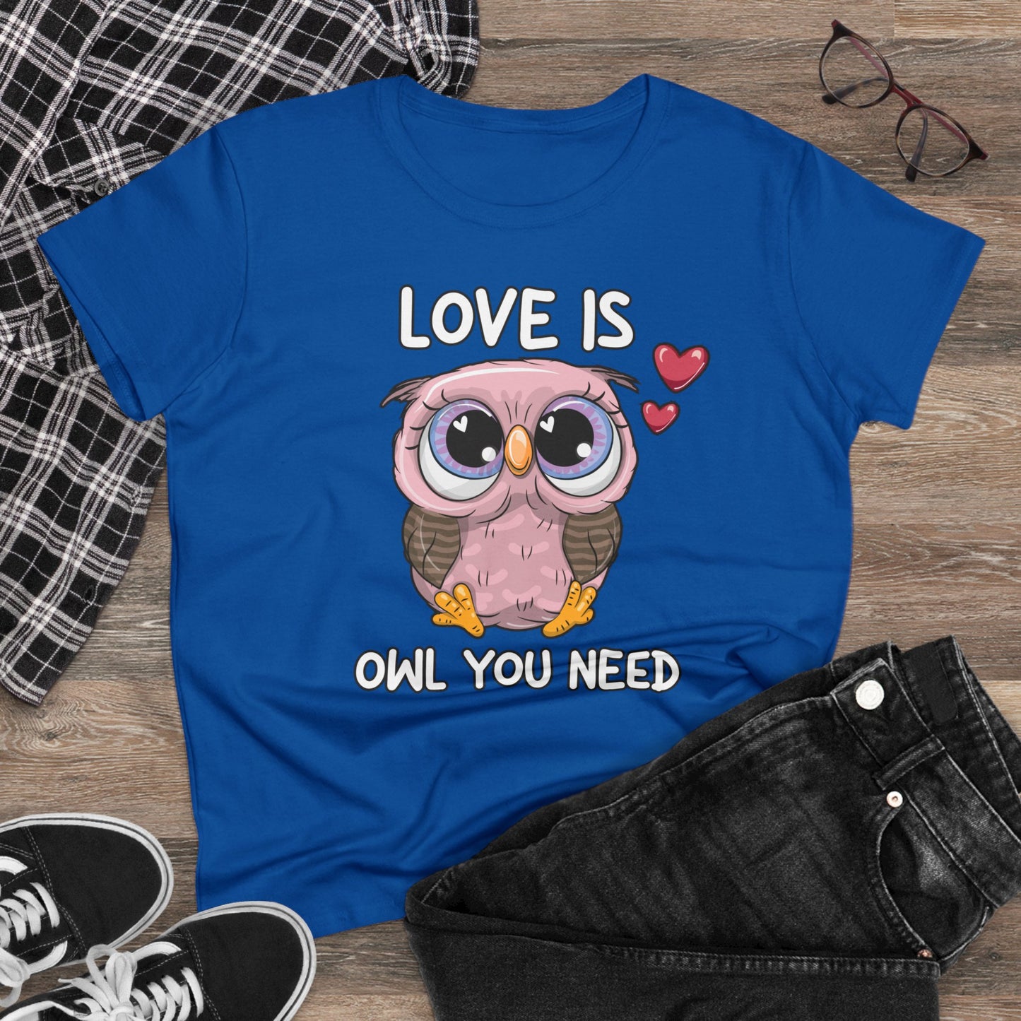 Damen T-Shirt Love is Owl you need