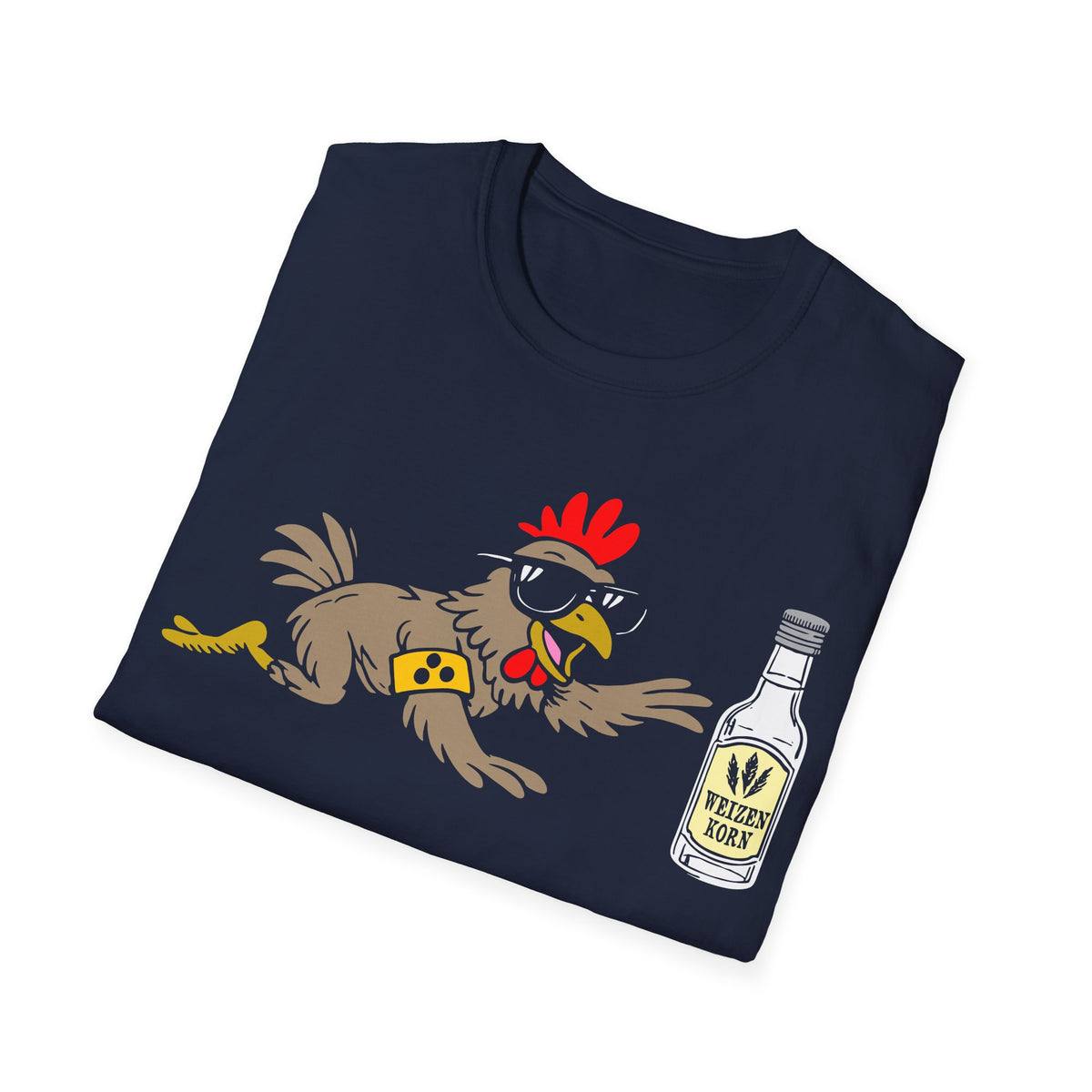 T-Shirt (bis 5XL) Blindes Huhn findet Korn