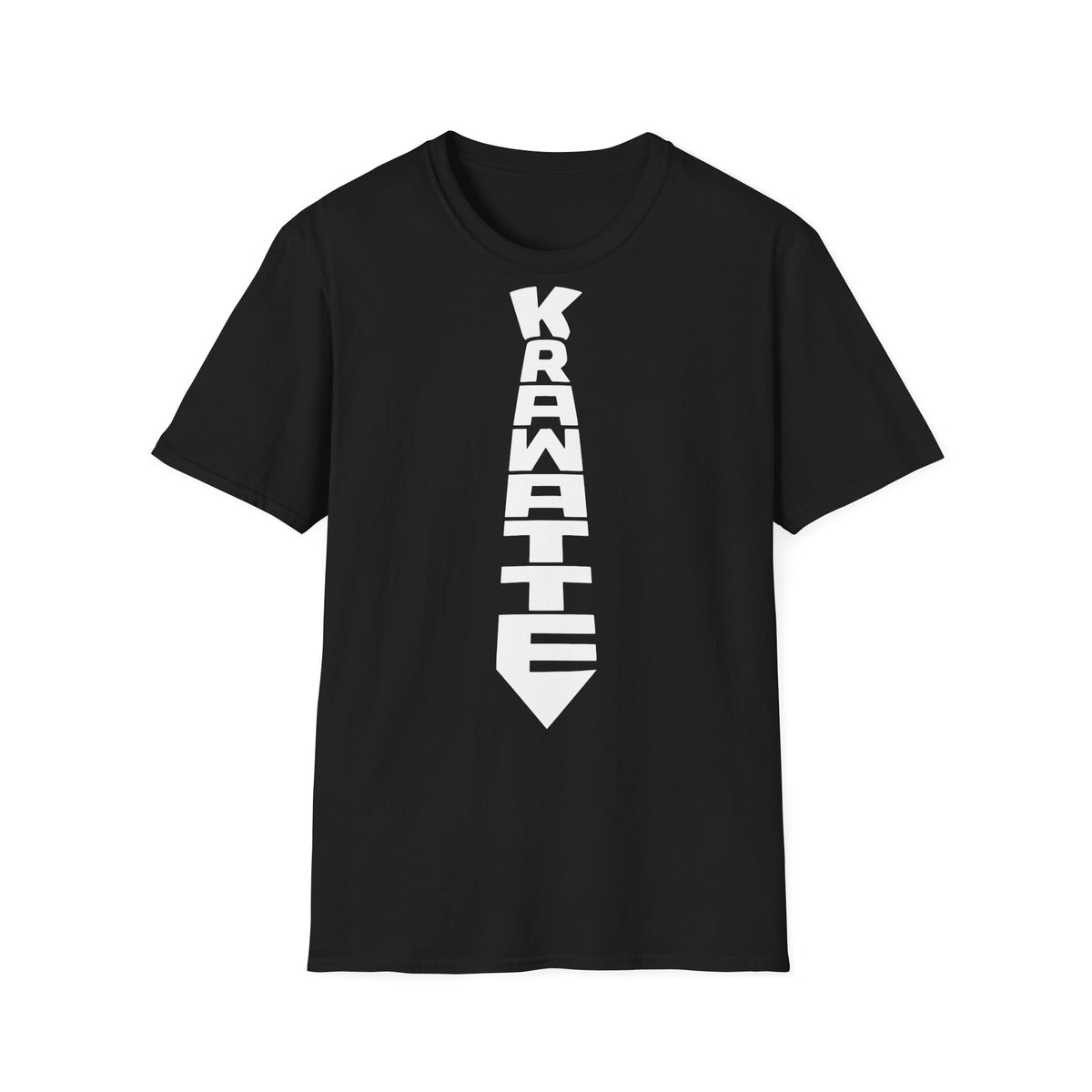 T-Shirt (bis 5XL) Krawatte weiß