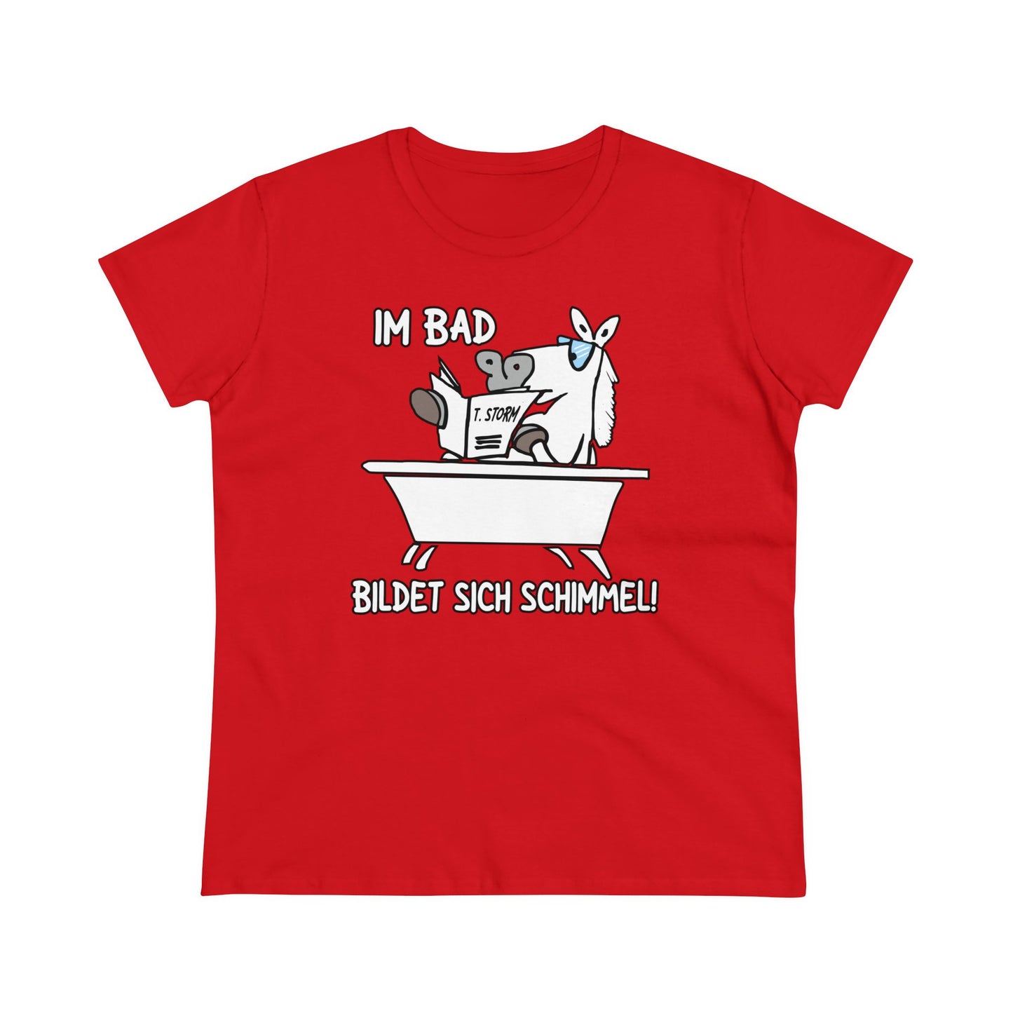 Damen T-Shirt Im Bad bildet sich Schimmel