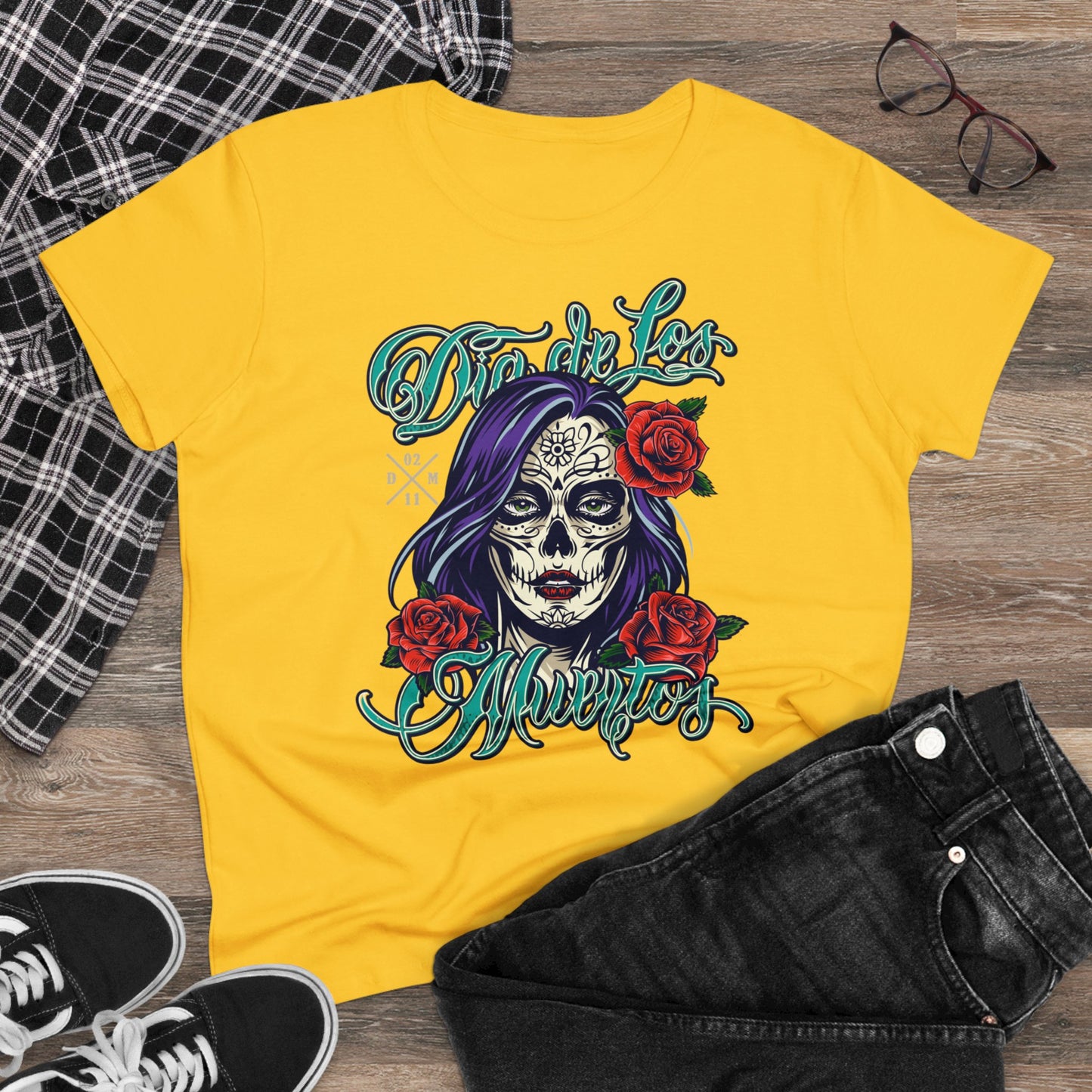 Damen T-Shirt Dia de Los Muertos
