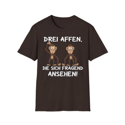 T-Shirt Drei Affen die sich fragend ansehen