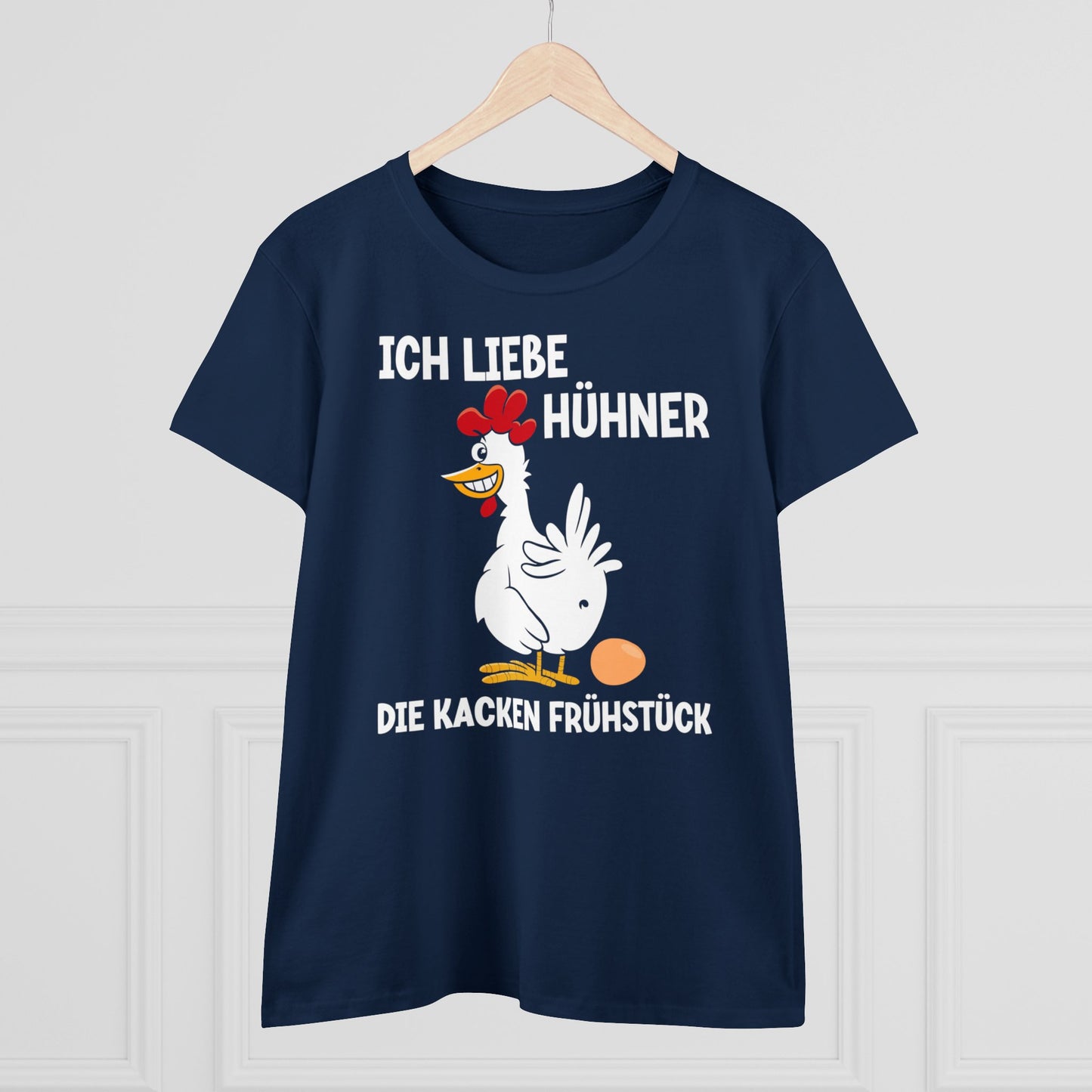 Damen T-Shirt Ich liebe Hühner - die kacken Frühstück