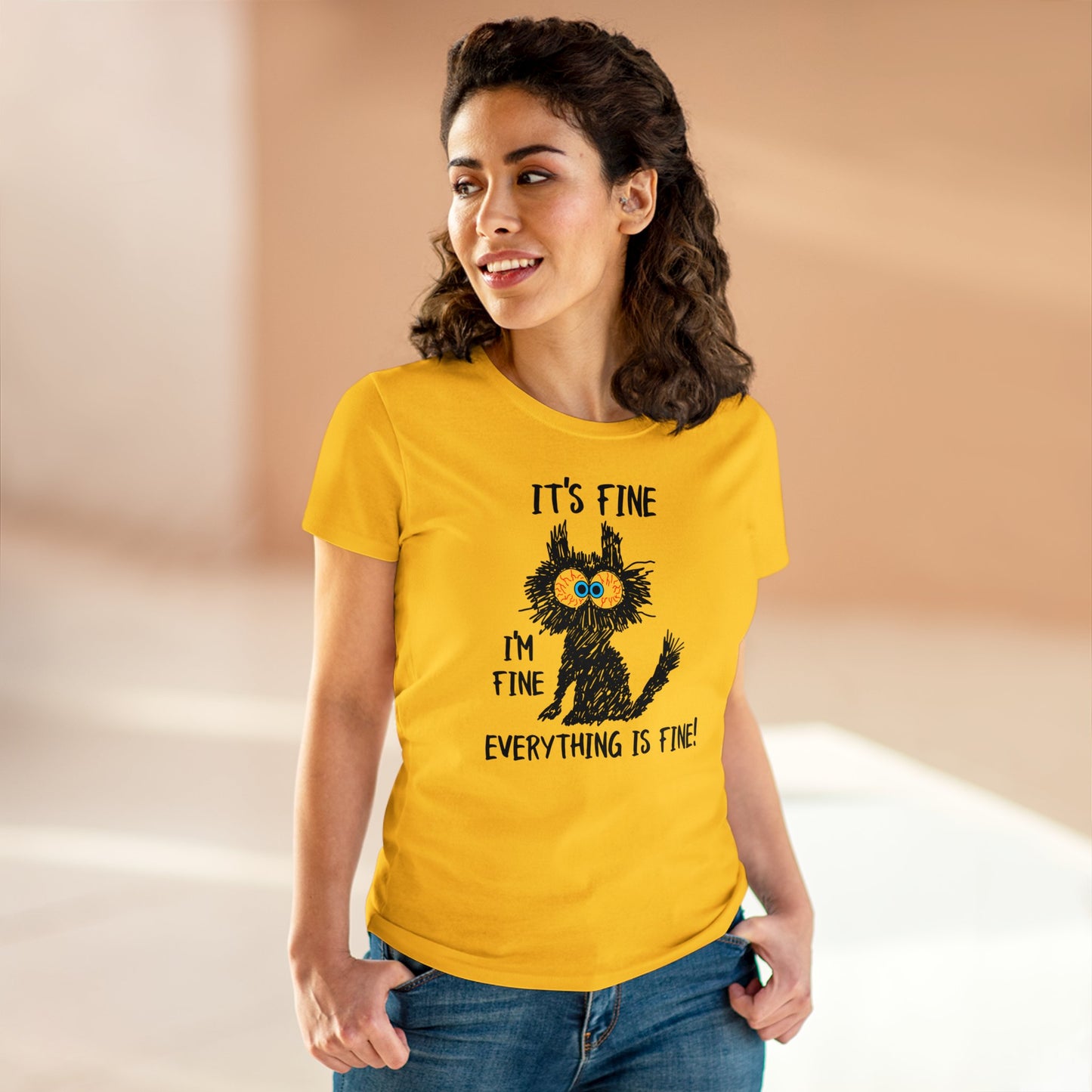 Damen T-Shirt I'm fine