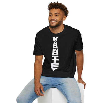T-Shirt (bis 5XL) Krawatte weiß