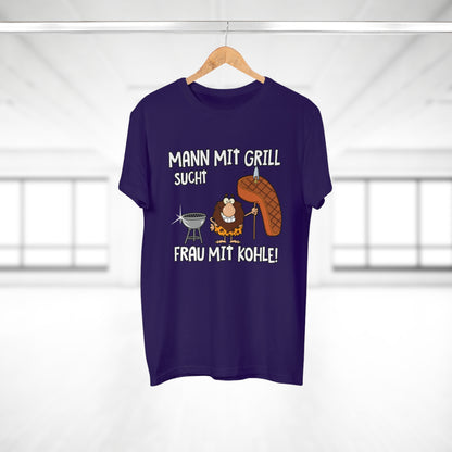 T-Shirt Mann mit Grill sucht Frau mit Kohle (bis 5XL)
