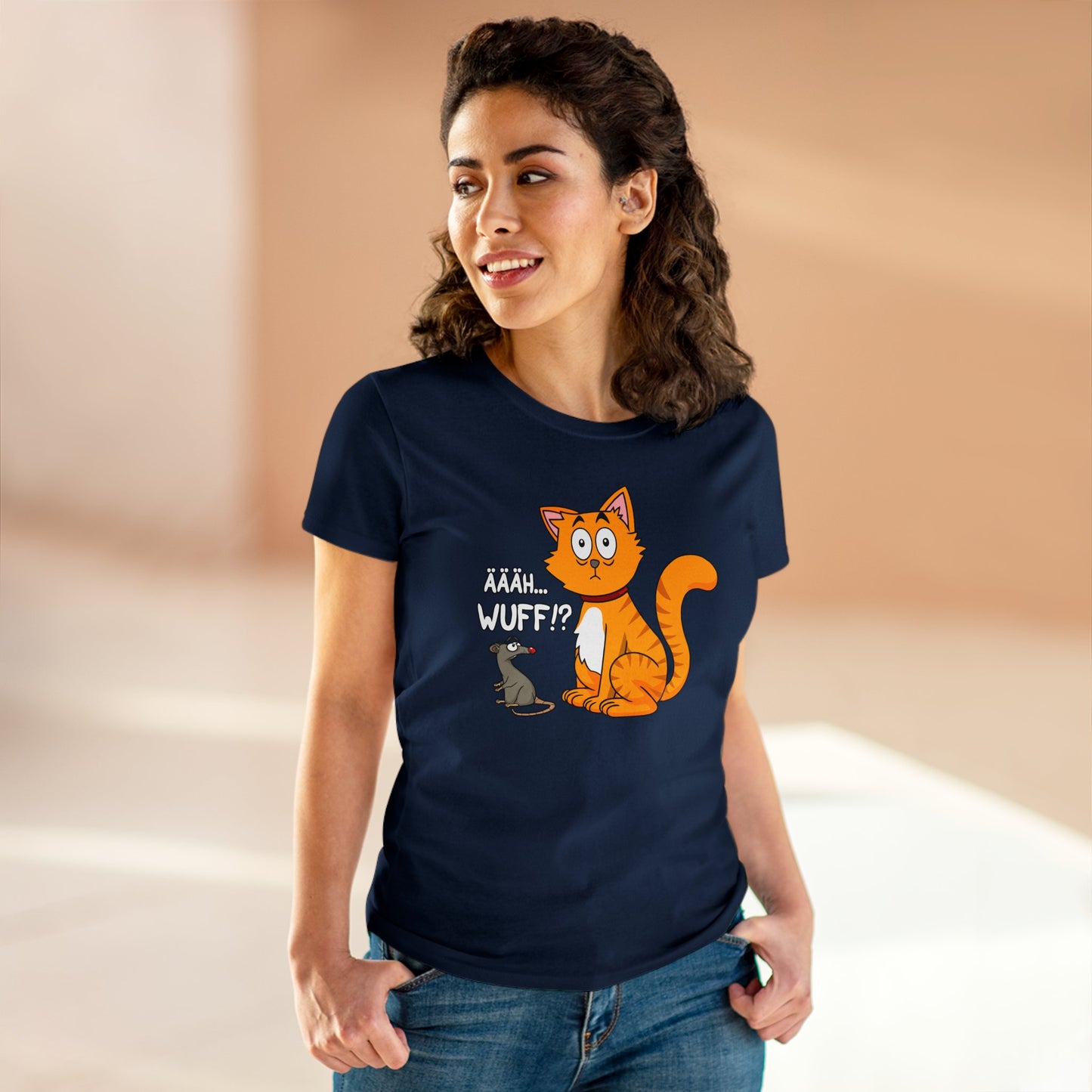 Damen T-Shirt Ääh Wuff