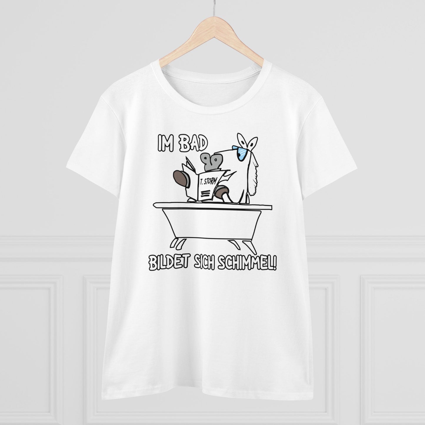 Damen T-Shirt Im Bad bildet sich Schimmel