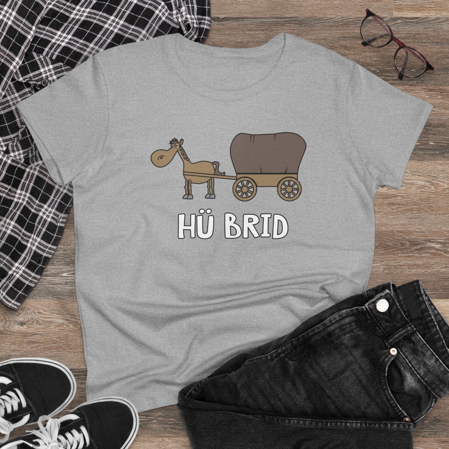 Damen T-Shirt Hü Brid