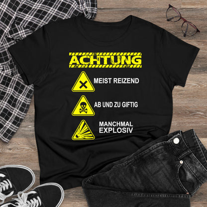 Damen T-Shirt Achtung