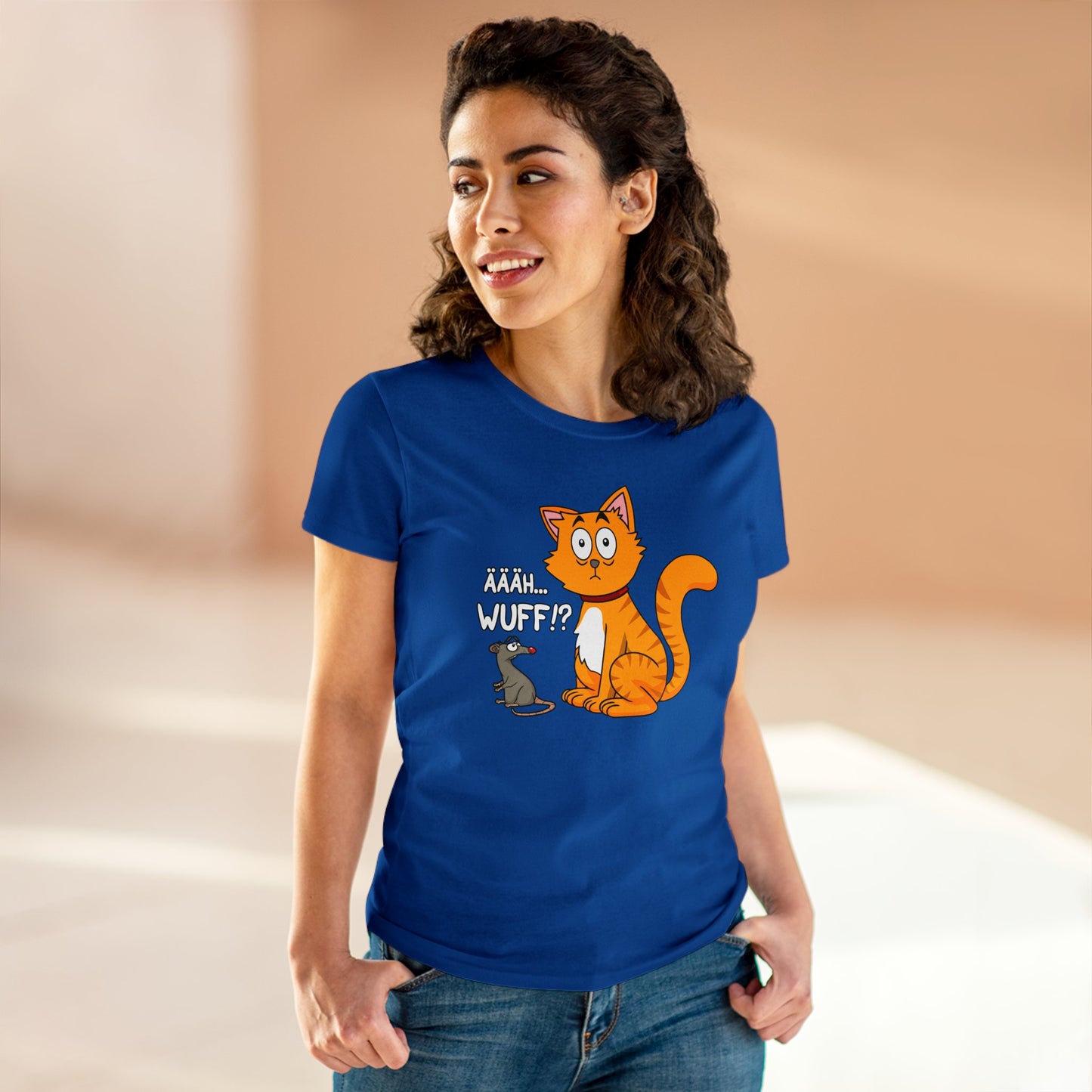 Damen T-Shirt Ääh Wuff